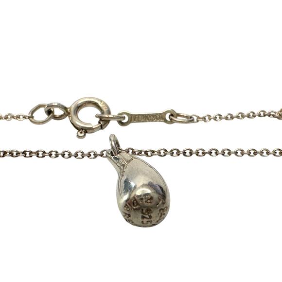 Tiffany & Co Elsa Peretti Small Teardrop Pendant Necklace Sterling Silver 16.5" - Picture 8 of 10